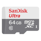 Memoria Microsd 64gb Sandisk Ultra Clase 10 Gopro Android