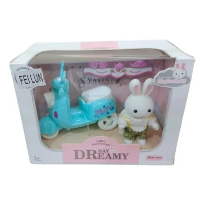 Ternurines Conejita Bay Dreamy Set Motocicleta, Rabbit Happy | Envío gratis