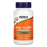 Now Foods Aloe 10,000 E Probiotics 60 Cápsulas