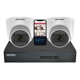 Camara Kit Hikvision Dvr 7104 4 Ch + 2 Domos 720p