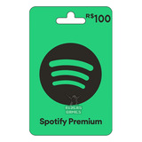 Cartão Presente Pré-pago Spotify R$ 100 Digital