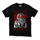 Playera Anime Dorohedoro Caiman Panel Rojo Rayas 