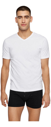 Paquete Camisetas Hugo Boss Cuello V - 5 Piezas 100% Algodón