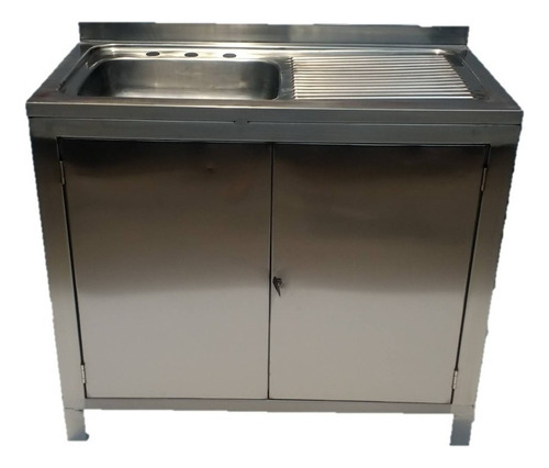 Tarja Gabinete Con Puertas Fabricada En Acero Inox Nueva