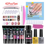 Kit De Uñas De Polígel De 42 Piezas