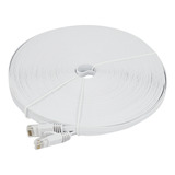 Cable Ethernet Cat 6 De 100 Pies (30 Metros), Plano, Delgado