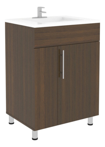 Mueble Para Baño 61cm De Madera Jamaica Tabaco Lavabo Llave