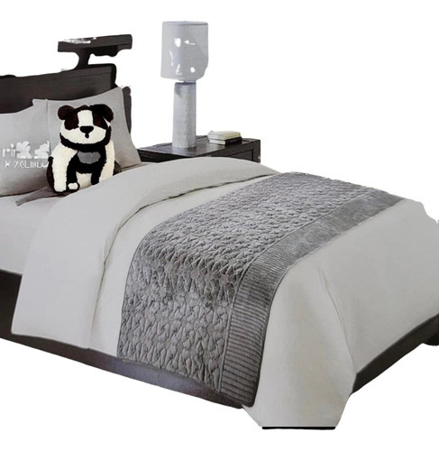 Piecera De Cama Tela Plush Y Genero Reversible