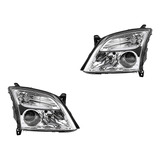 Par Juego Faros Chevrolet Vectra 2003-2005 Fondo Cromado Sxc