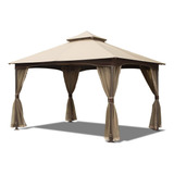 Kzpfer 10'x13' Gazebo, Outdoor Gazebo With Mosquito Netting,