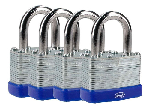 Candados Anti Impacto Juego 4 Pzas Laminados Seguridad Lock