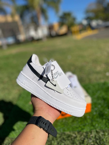 Nike Tenis Originales Usa Air Force 1  (cuero Grabado B/n)28