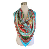 Pañuelo Mujer Tipo Seda Silk Feeling 90x90 Variedad Diseños
