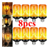 Lámpara De Efecto De Llama De Fuego 8pcs - Bombillas E27