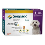 Antipulgas Para Cães Simparic 10mg De 2,6-5kg 3 Comprimidos