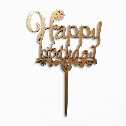 Letrero Para Pastel Topper Cake Happy Birthday Hb021