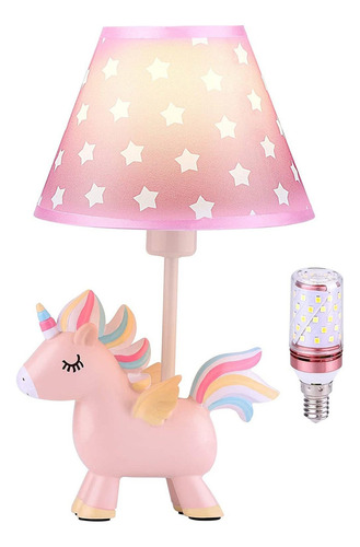 Lámpara De Unicornio Linda Para Dormitorio De Niñas, Mesita