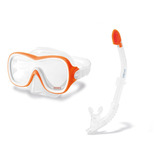 Set De Mascara Para Buceo Y Natación Con  Snorkel Intex Reef