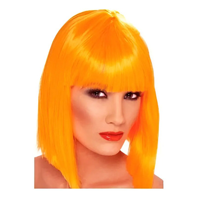 Peluca Carre Cotillón- Cienfuegos Color Naranja | MercadoLibre