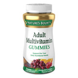 Suplemento En Gomitas Nature's Bounty Adult Multivitamin Vitaminas Sabor Naranja, Cereza Y Uva En Pote 75 Un