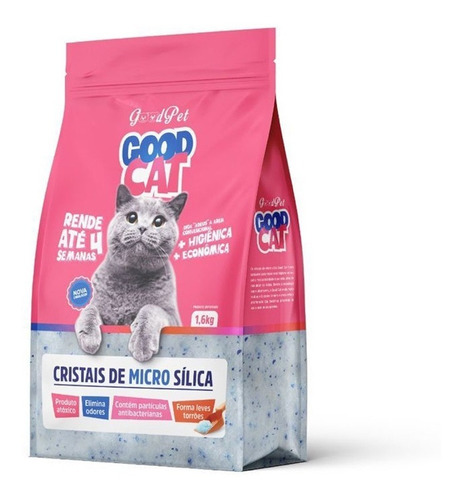 Areia Sílica Para Gatos 1,6kg Good Cat (micro Grão)