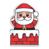 Placa Natal Papai Noel Enfeite Decorativo 22x30 Cm
