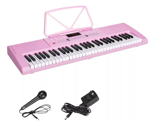 Teclado Musical Estudante Profissional 61 Teclas 300 Rit 