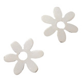 Colgante Dije Flor 17mm Para Aros Argollas Plata 925 + Caja