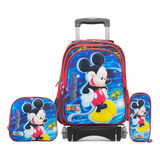 Set Mochila Con Carrito Primaria Lonchera Termica Lapicera Sunpower Of 3d