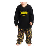 Pijama Menino Super Herói Longo Inverno Criança Infantil