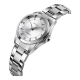 Reloj Dama Mujer Elegante Acero Inoxidable Cuarzo + Estuche