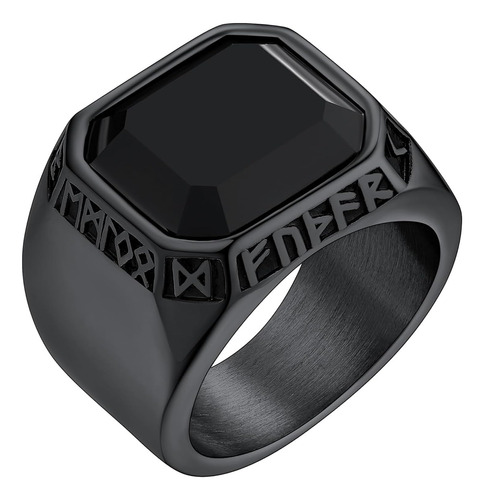 Anillos De Nix Negro Para Hombre Anillo De Acero Inoxidable