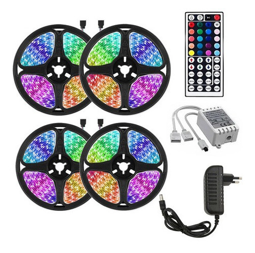 Tira De Led Rgb Flexible Luz Decorativa 20m Cinta Ir