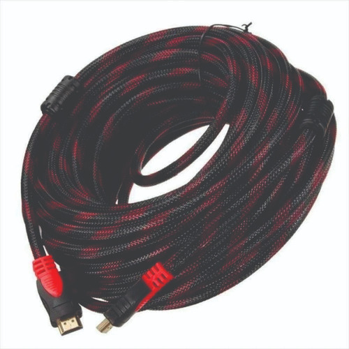 Cable Hdmi De 10 Mts Enmallado Doble Filtro Punta Dorada 