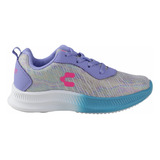 Tenis Charly Kids Flourescente Niña 1098181 Lila Aqua Urbano