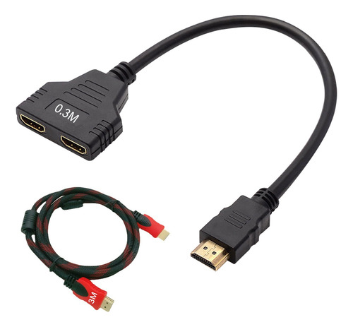 Adaptador Doble Hdmi Tipo Splintter Doble Salida