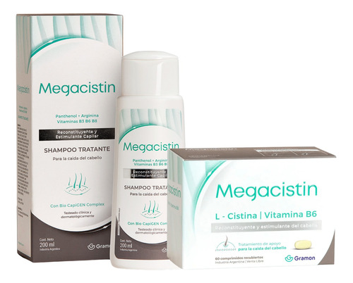 Combo Megacistin Caida Cabello Shampoo  + Comprimidos 