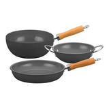 Set De Sarten, Wok Y Paila Titanio Antiadherentes Noruega