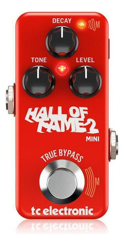 Pedal Tc Electronic Hall Of Fame 2 Mini Reverb + Nf/garantia Cor Vermelho