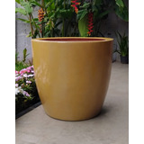 Vaso De Luxo Cachepo Vietnamita Fibra Pata De Elefante Ocre