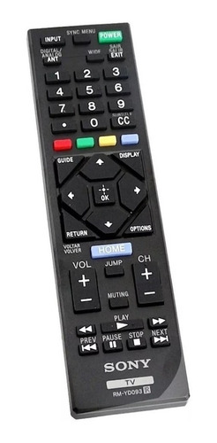 Controle Remoto Original Sony Kdl-40r485a Rm-yd093 Novo