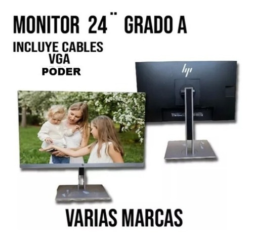 Monitor De 24'' Grado A Con Base, Dell,lenovo,hp Etc