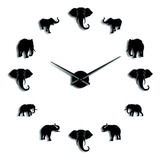 Reloj De Pared Único Con Forma De Elefante Para Decoración D