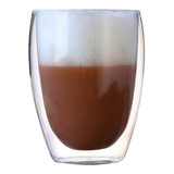 Taza Café Doble Pared Borosilicato 350ml Capuchino Pocillo