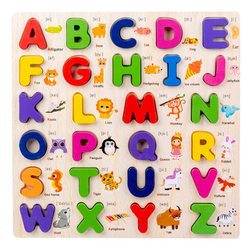 Juegos De Cartas Del Alfabeto I Con Números De Madera Y Letr
