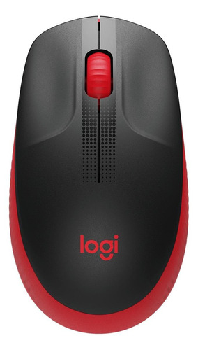 Mouse Logitech Inalambrico M190 Rojo Ambidiestro 910-005904