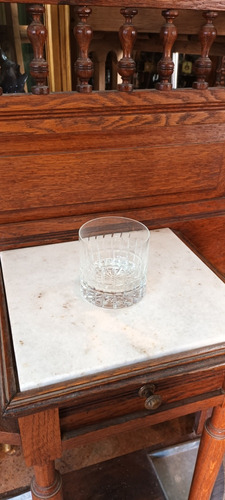 Antiguo Vaso De Whisky De Cristal Impecable Estado Hermoso