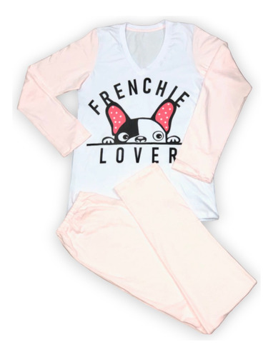 Pijama De Jersey Odet Art 414 Estampado Frenchie Lover