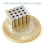 Iman Neodimio 3mm X 1.5mm Potente Mini Broche Xto