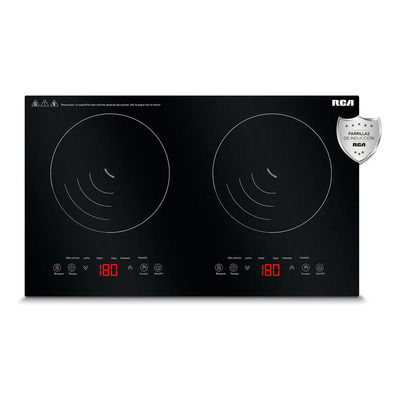 Parrilla De Inducción Empotrable 2 Quemadores Rc-12e2 Color Negro | Envío gratis